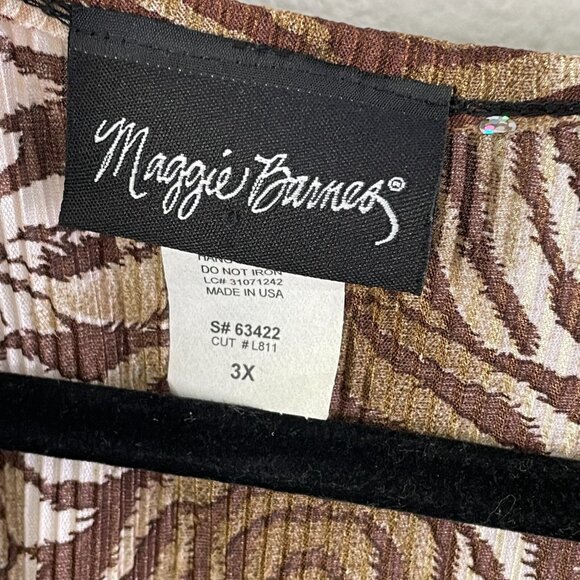 Maggie Barnes Womens Plus 3X Crinkled Cardigan Attached Tank Top 3/4 Sleeve - Picture 7 of 12